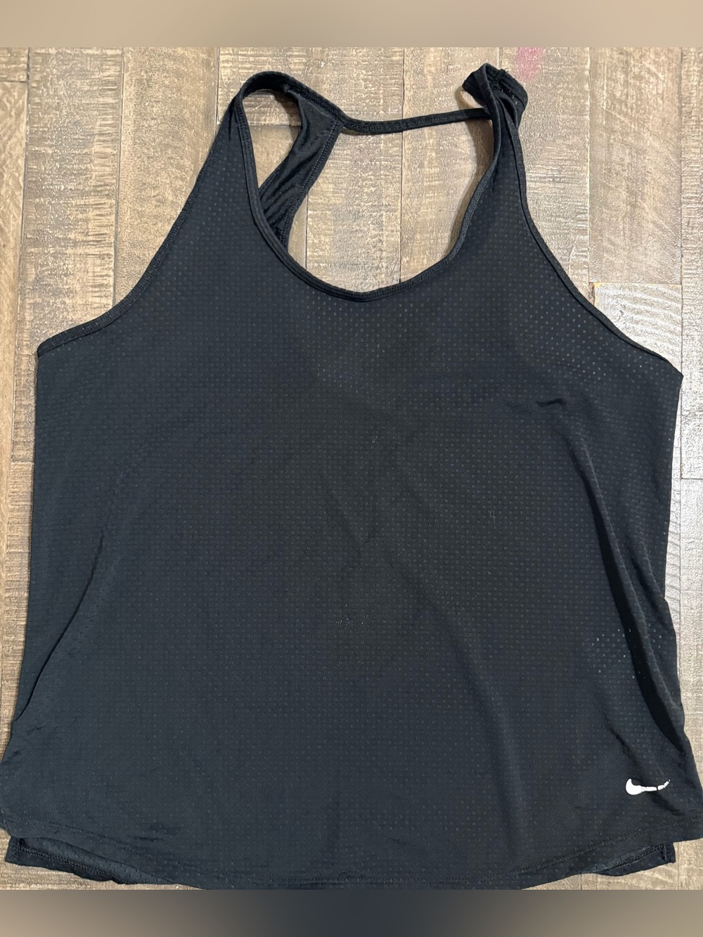 Nike Black Perforated Racerback Tank Top